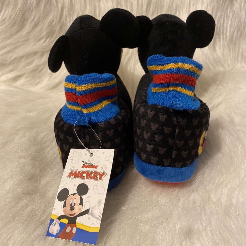 Disney Junior Mickey Mouse Slippers Toddler Boy's Size 9-10 Slip On Shoes - Picture 3 of 4